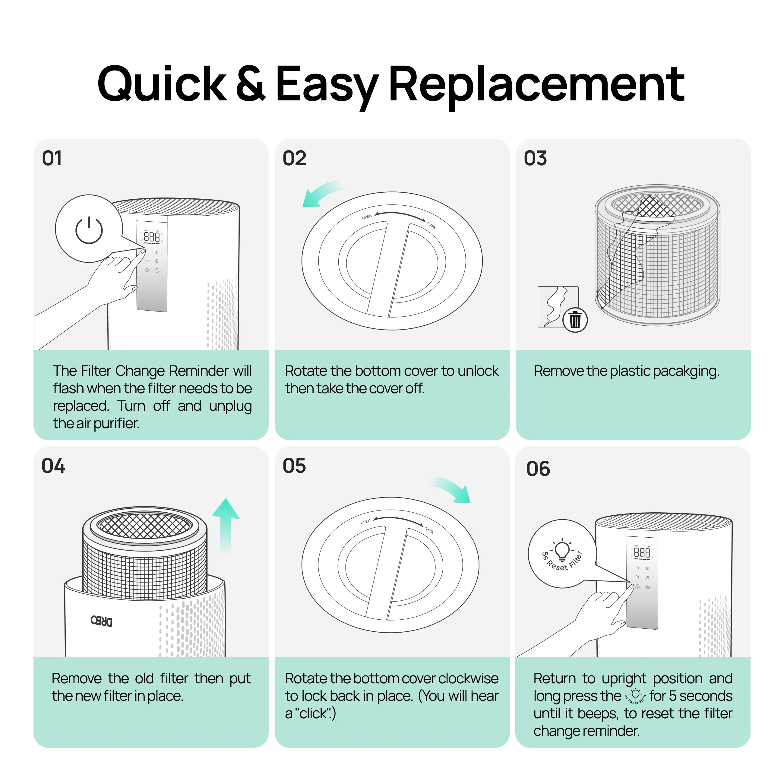 Air Purifier Replacement Filter for Smart Air Purifier Macro 505S - Image 12
