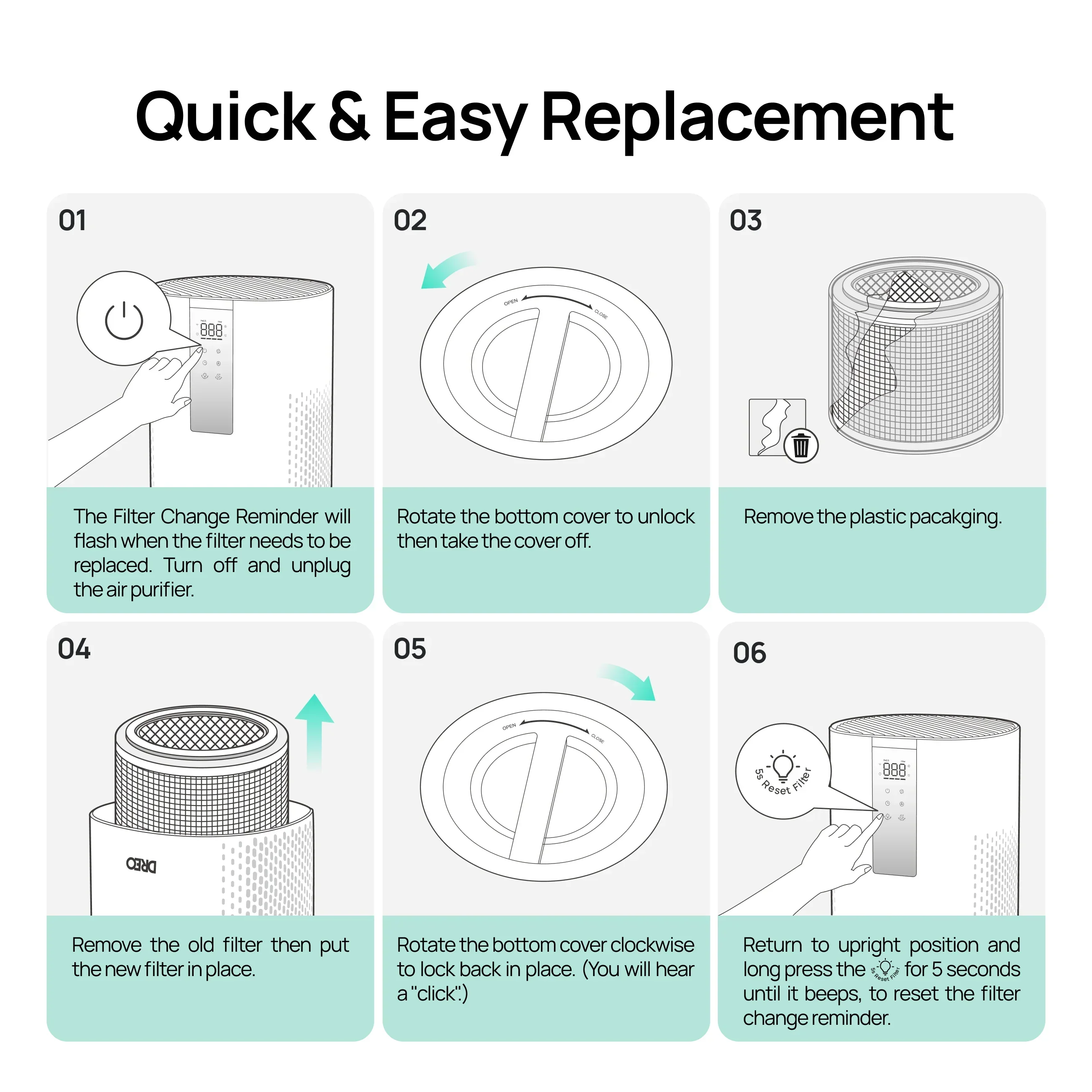 Air Purifier Replacement Filter for Smart Air Purifier Macro 505S - Image 6