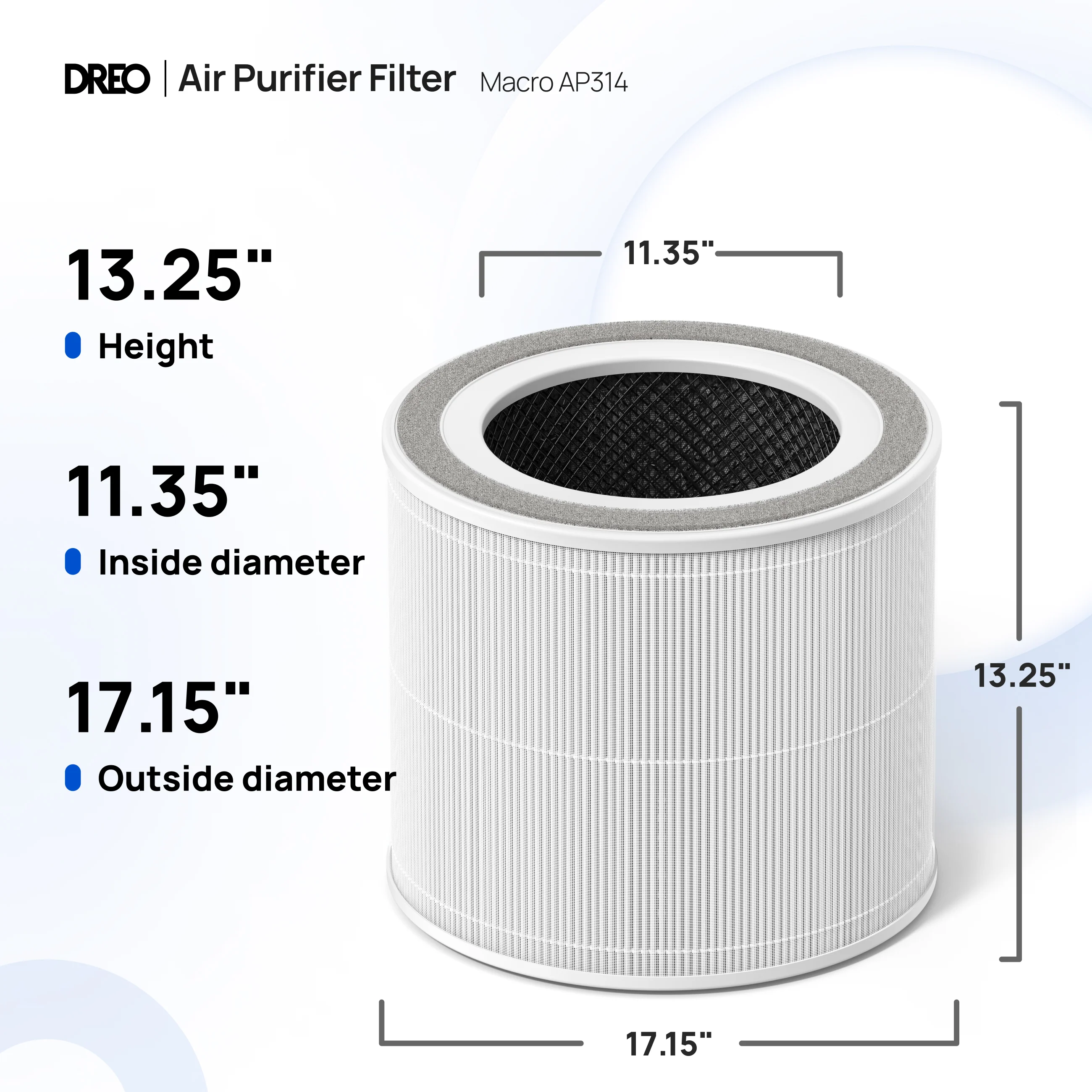 Air Purifier Replacement Filter for DREO Macro AP314 - Image 5