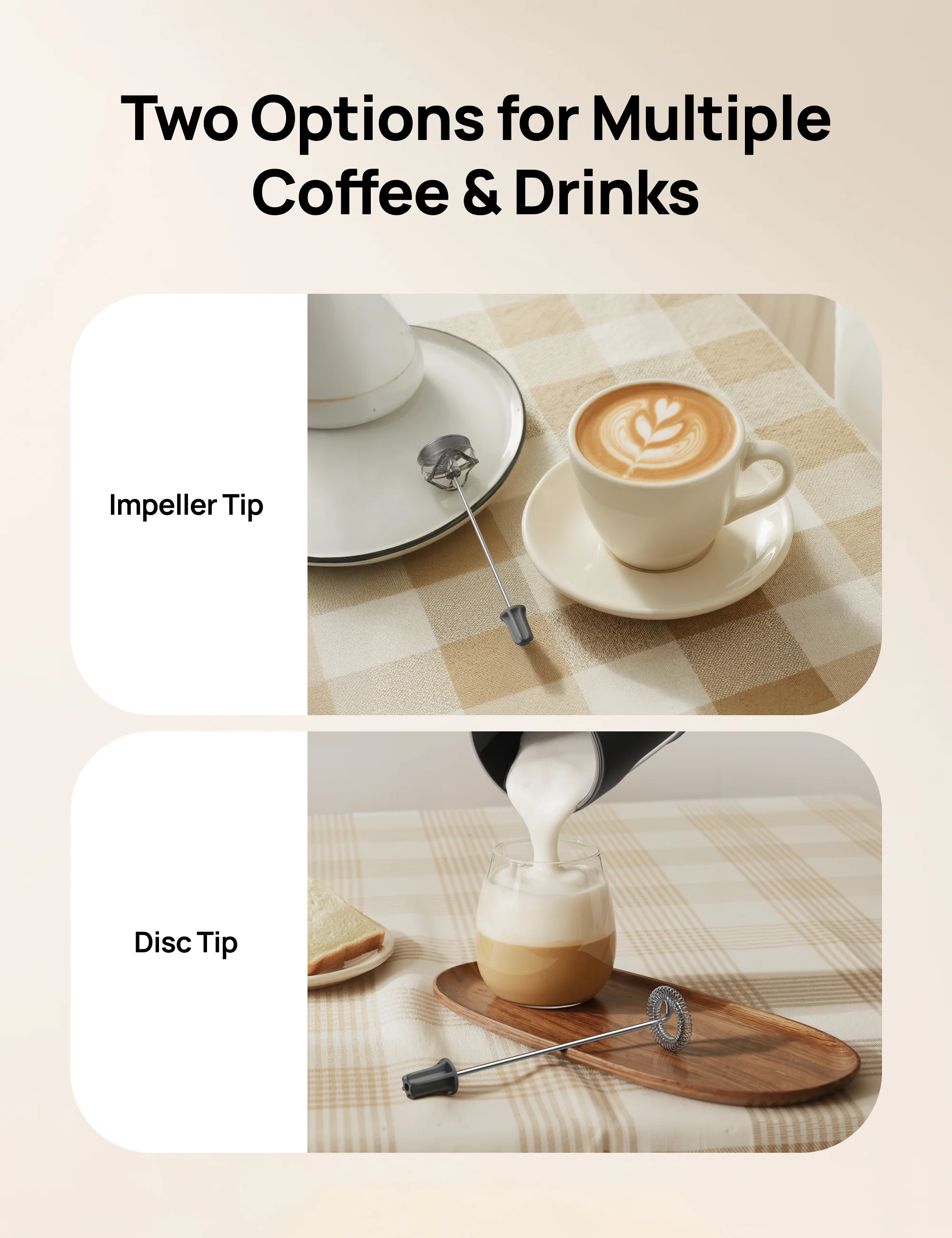 BaristaMaker Milk Frother Nano Whisk Set - Image 4