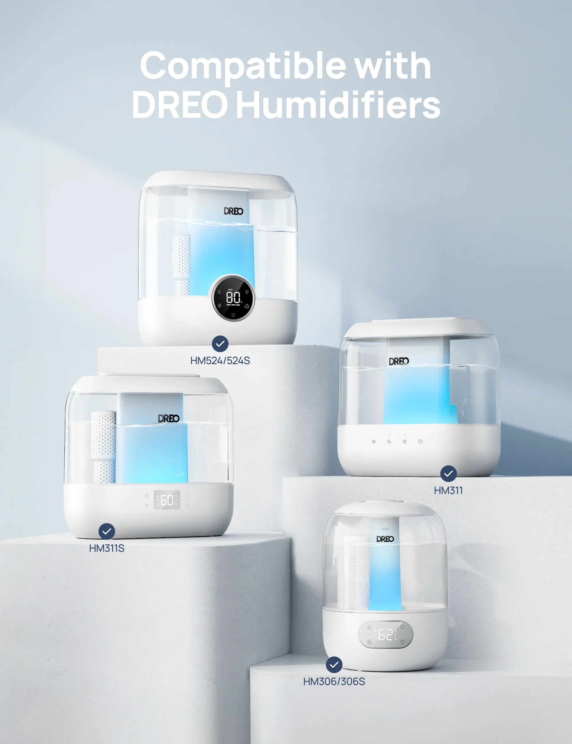 Clean Mist Cartridge - 3-Pack, Compatible with Dreo Humidifiers 311/311S/524/524S/306/306S/409S/420S/321/312 - Image 4