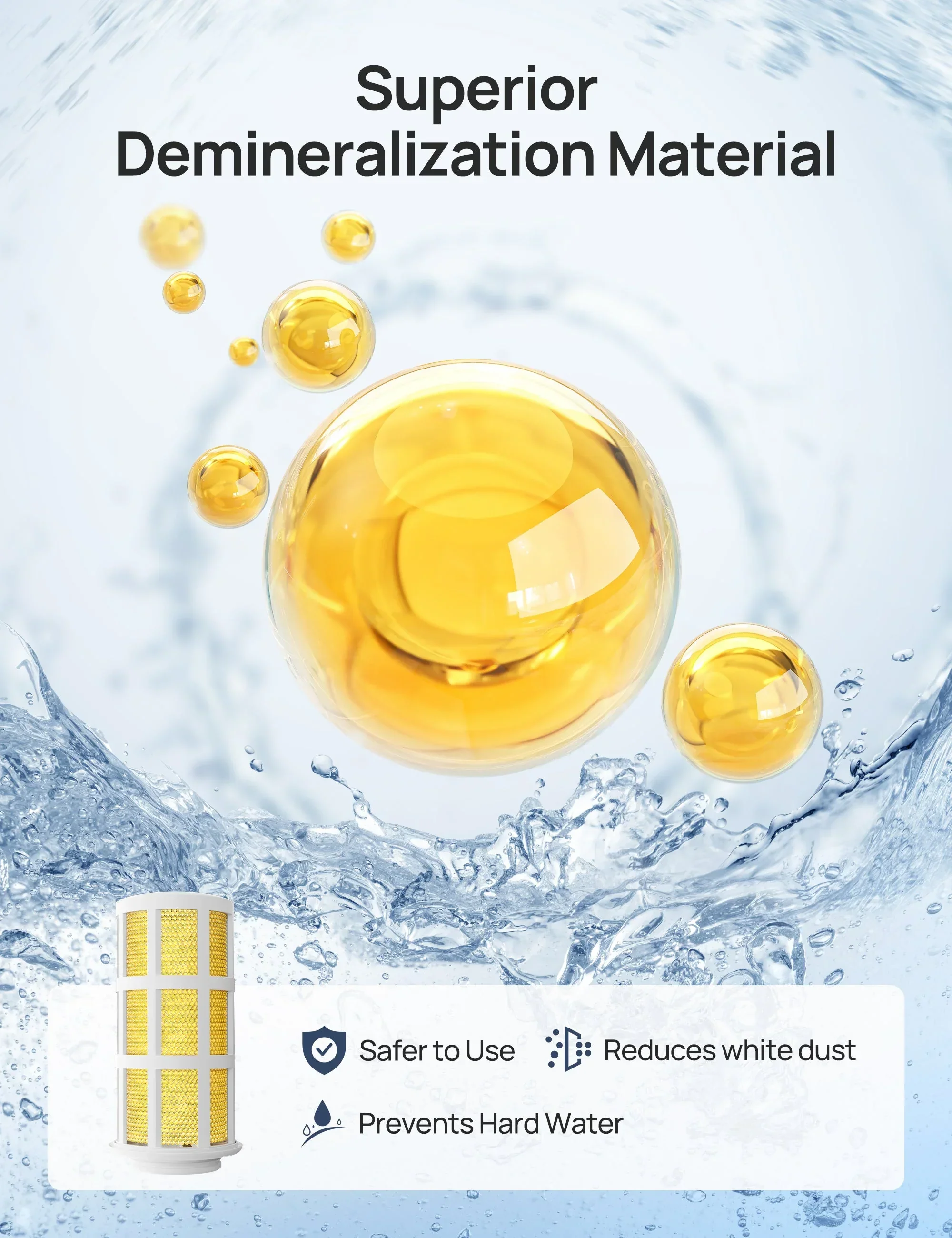 Demineralization Cartridge for Humidifiers - 3-Pack, Compatible with Dreo Humidifiers HM512S/713/713S/717S/813/813S - Image 7