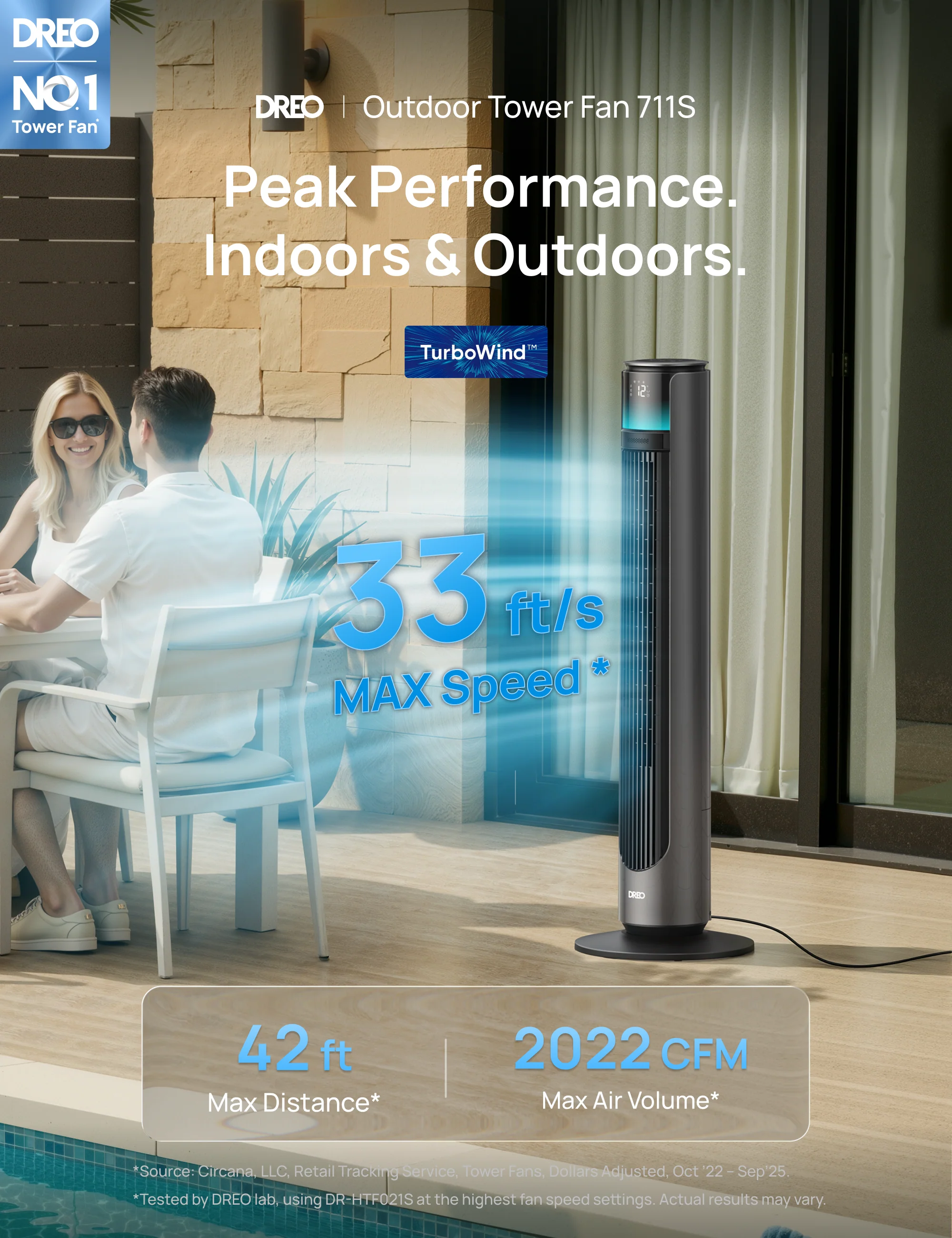 Outdoor Tower Fan 711S - Image 2