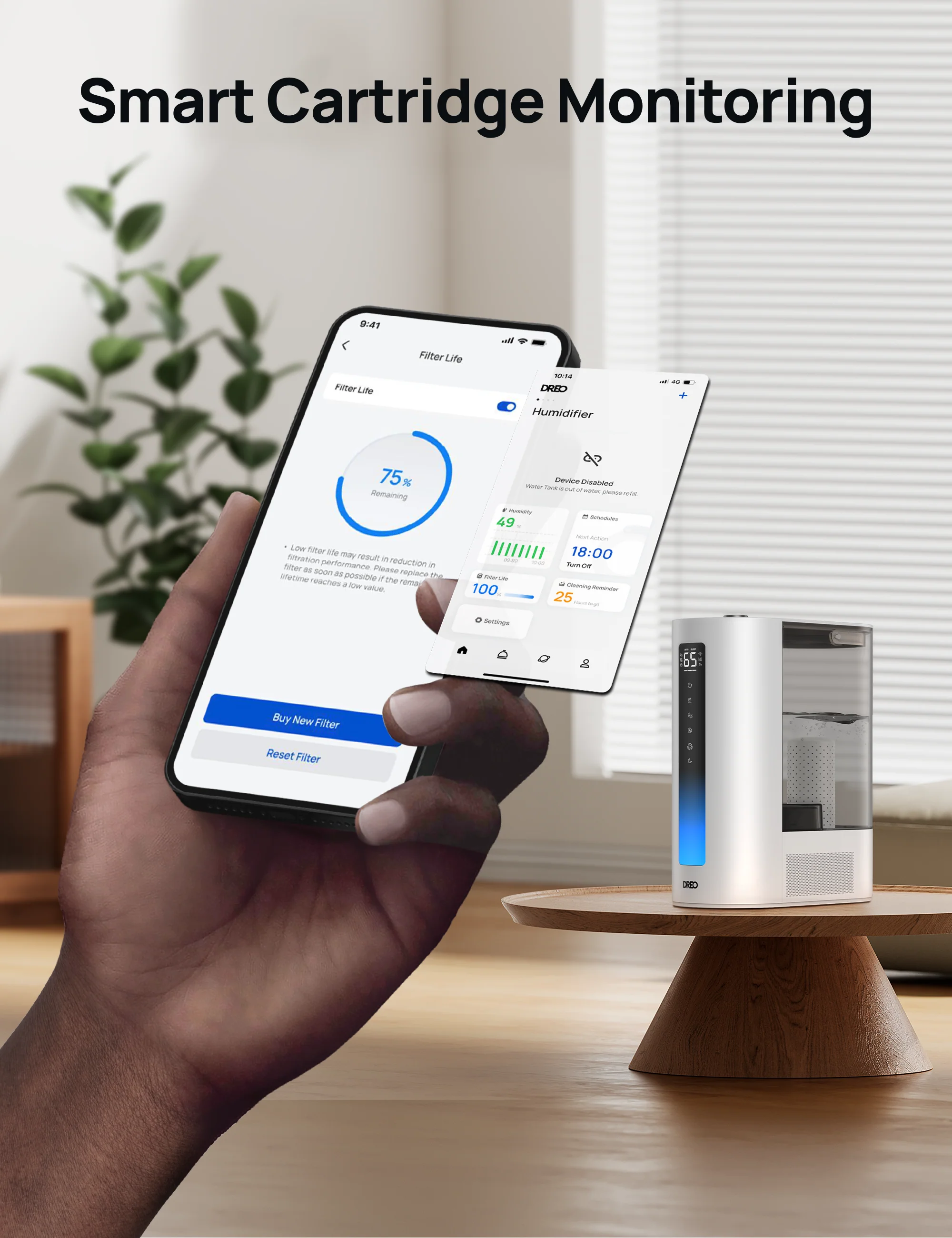 Smart Humidifier 717S 8L with Demineralization Cartridge - Image 7