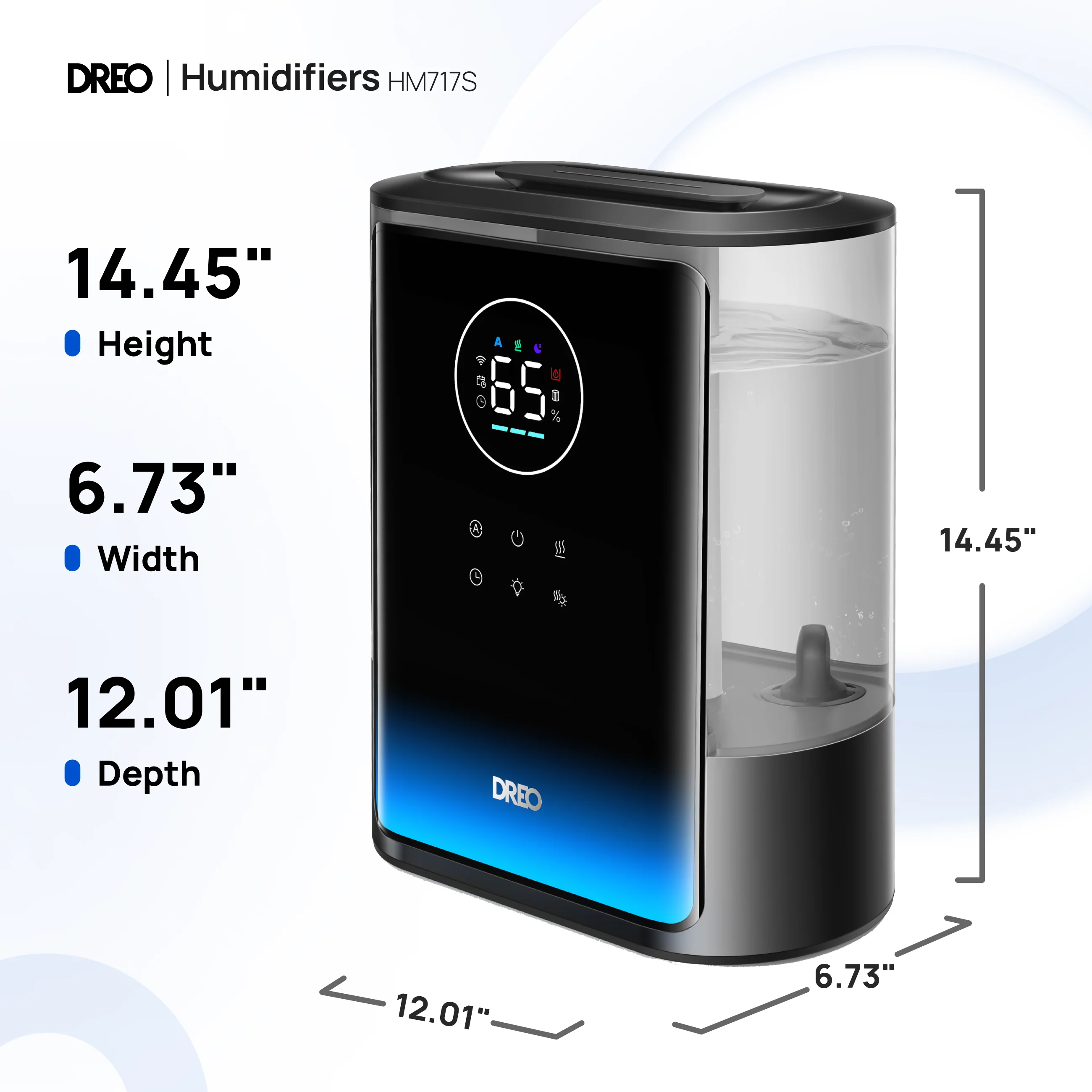 Smart Humidifier 717S 8L with Demineralization Cartridge - Image 9