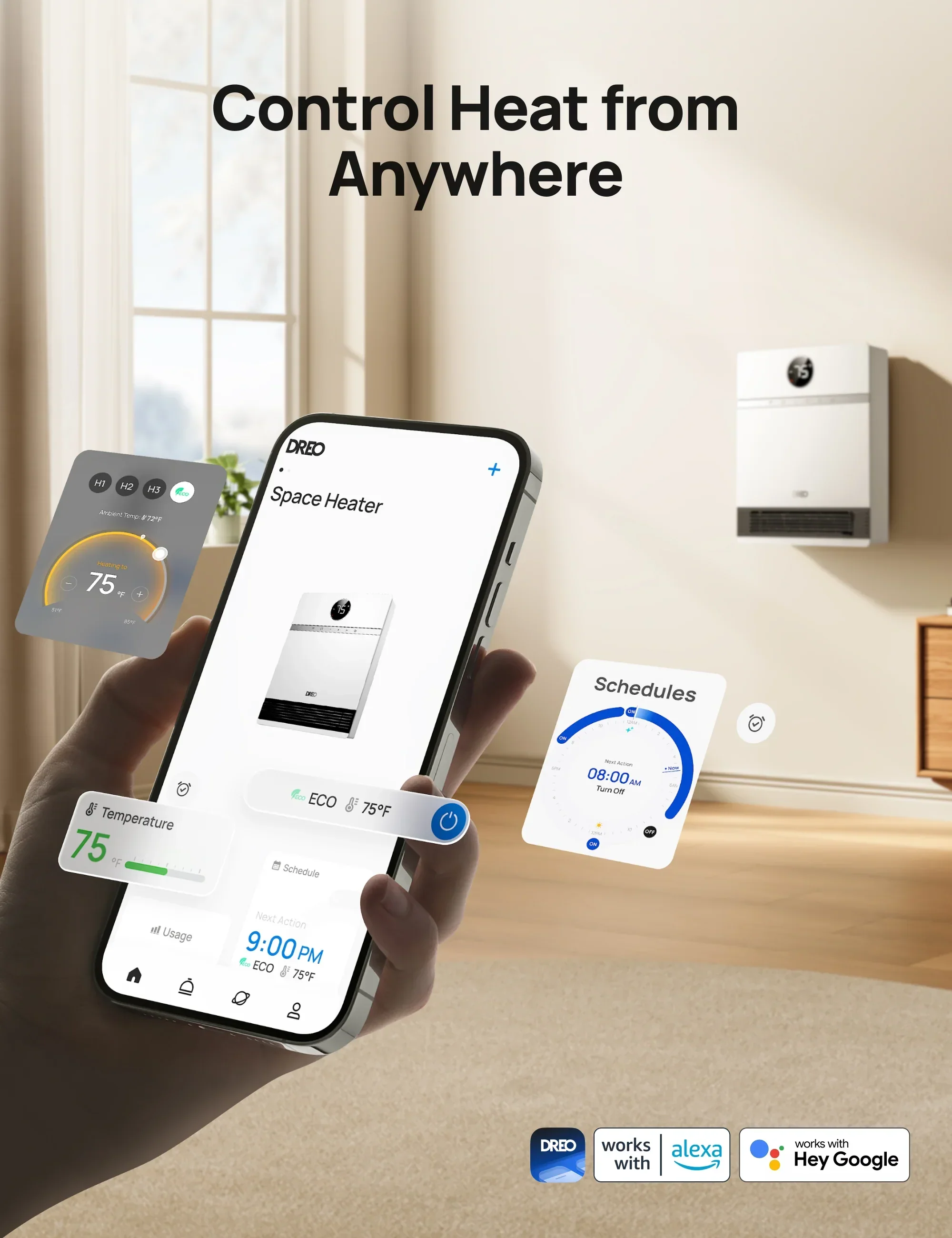 Smart Wall-mounted Heater 517S - Image 3