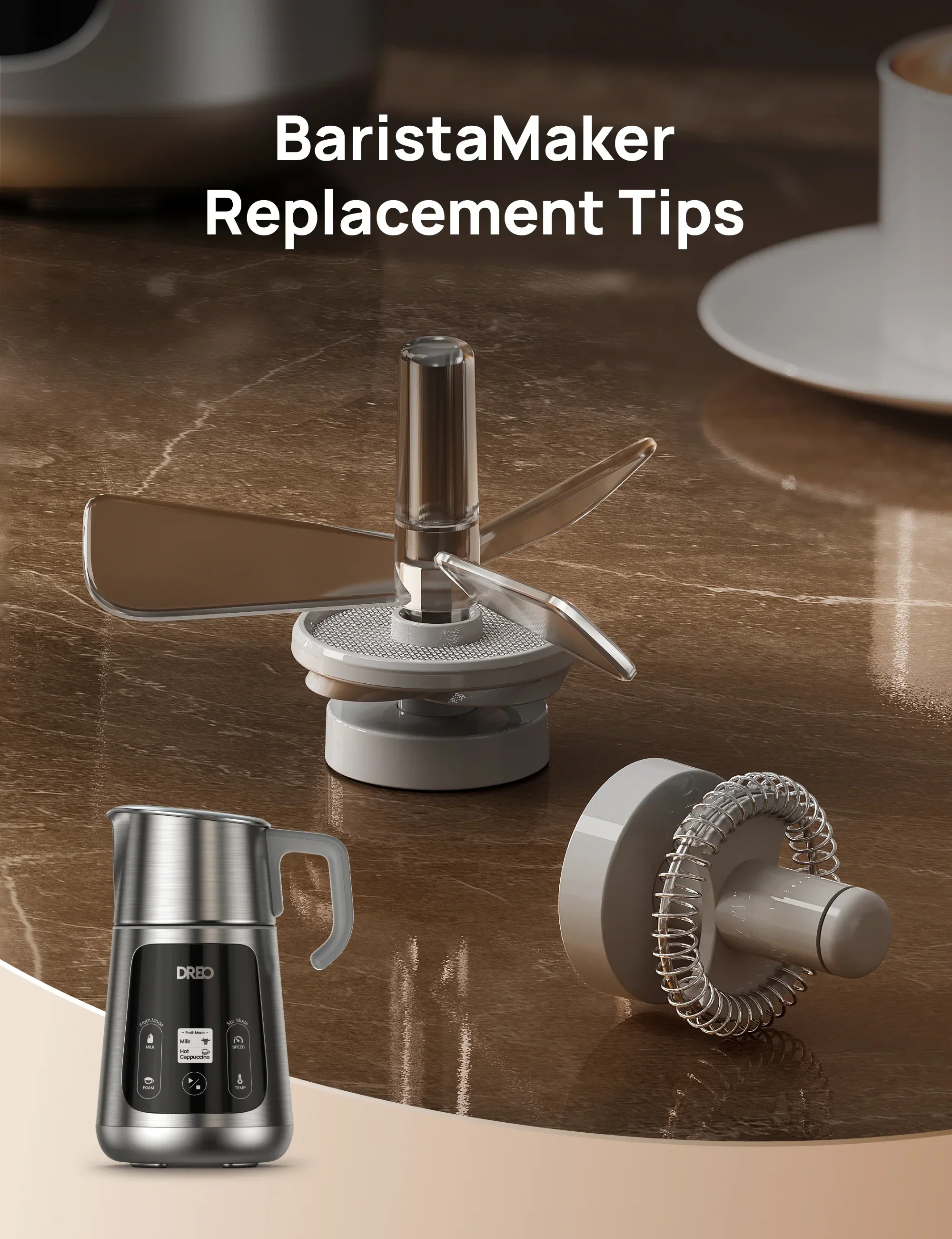 Whisk Set Replacement for BaristaMaker Milk Frother - Image 2